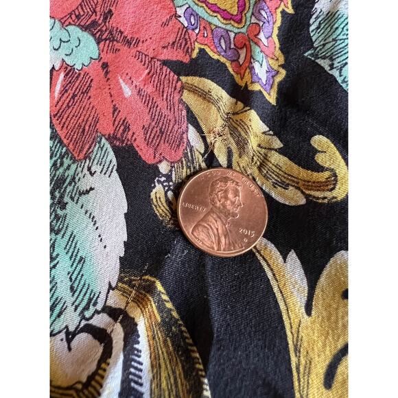 Vintage Jacqueline Ferrar Floral Silk Scarf wrap clothing accessory 30x30 - Picture 4 of 6